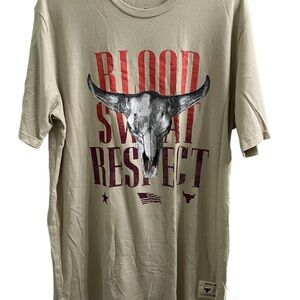 Under Armour Blood Sweat Respect Tan Graphic Tee